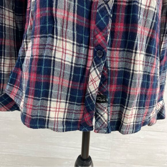 Rails Red Blue Maddox Plaid Flannel Button Down Top - Picture 5 of 11